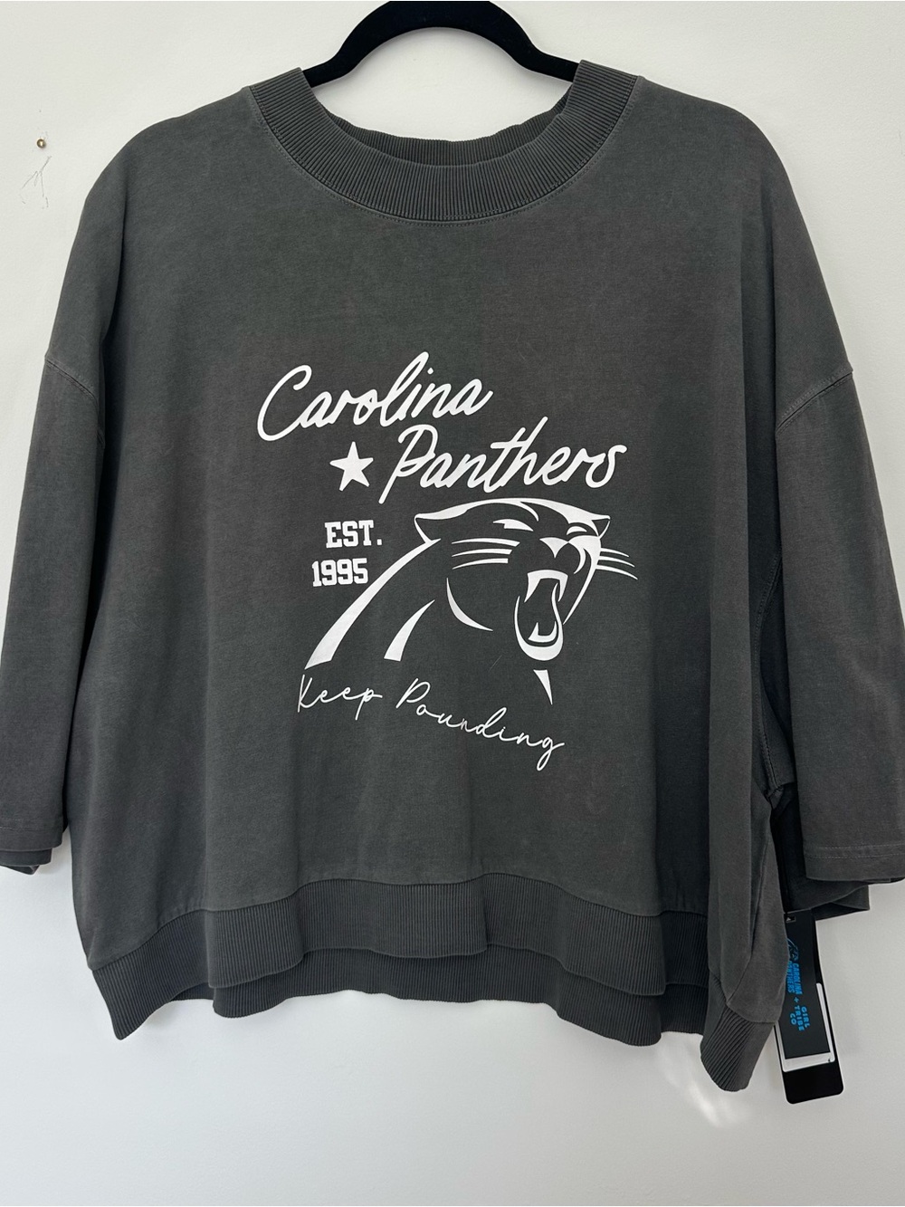 Carolina Panthers Gray Kids Pullover Shirt - Keep Pounding